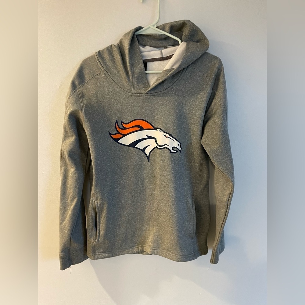 Denver Broncos NFL hoodie with side pockets size large 14/16